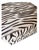 Vintage Zebra Print Cowhide Ottoman With Casters, Circa 1990s For Sale - Image 4 of 4