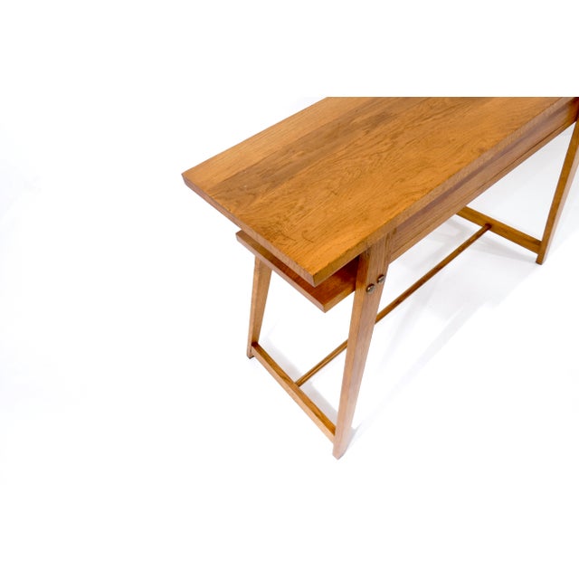 Vintage French Console Table in Oak, 1950s For Sale - Image 11 of 18