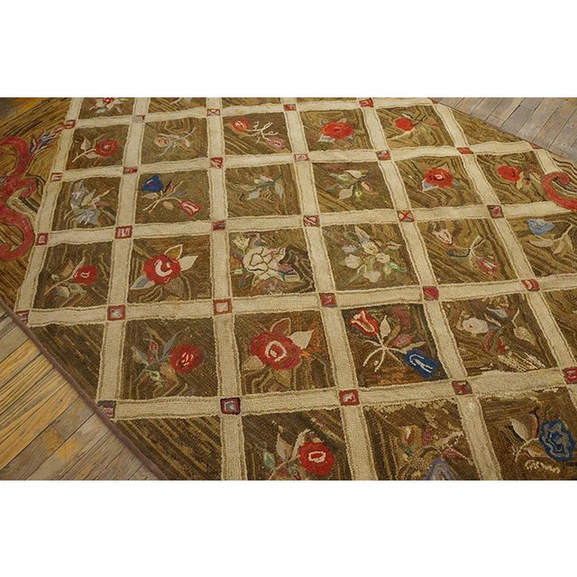 Textile Antique American Hooked Rug For Sale - Image 7 of 7
