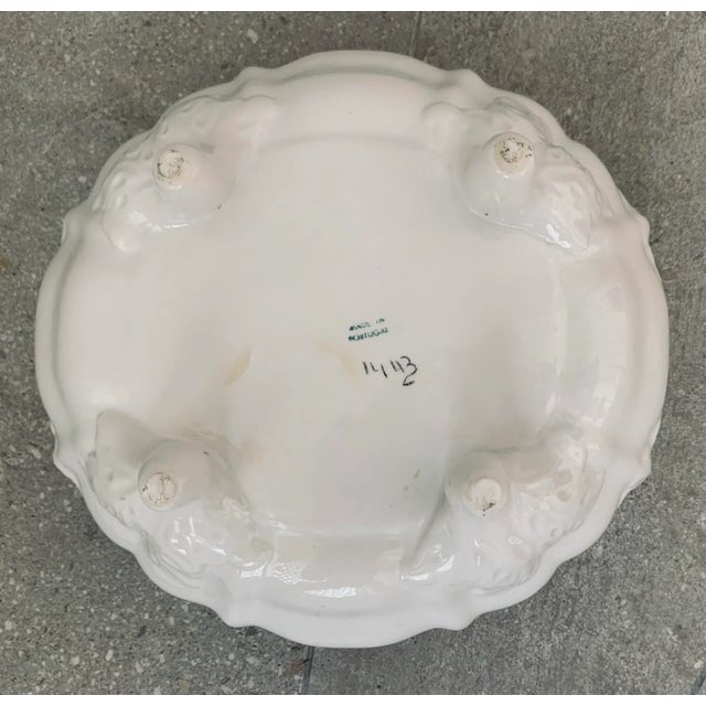 Late 20th Century Styled After Bordallo Pinheiro Portuguese Blanc De Chine Centerpiece Soup Tureen For Sale - Image 9 of 12