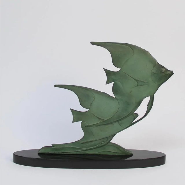 Art Deco Fish Sculpture by M. Font, 1920s For Sale - Image 4 of 6