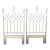 Vintage Pair of McGuire Hollywood Regency Gothic Style Bamboo Twin Headboards in Antique Silver For Sale