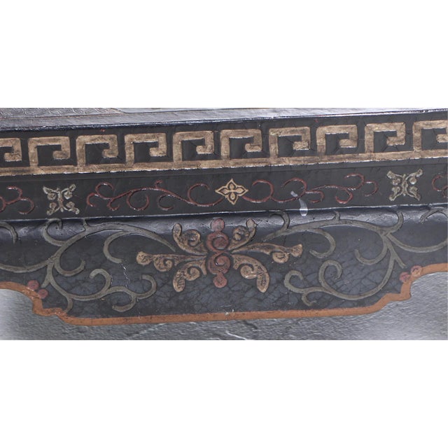 Baker Furniture Company Mid Century Black Chinoiserie Square Coffee Table by Baker For Sale - Image 4 of 12