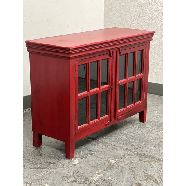 Crate and Barrel Rojo Red Media Storage Chairish