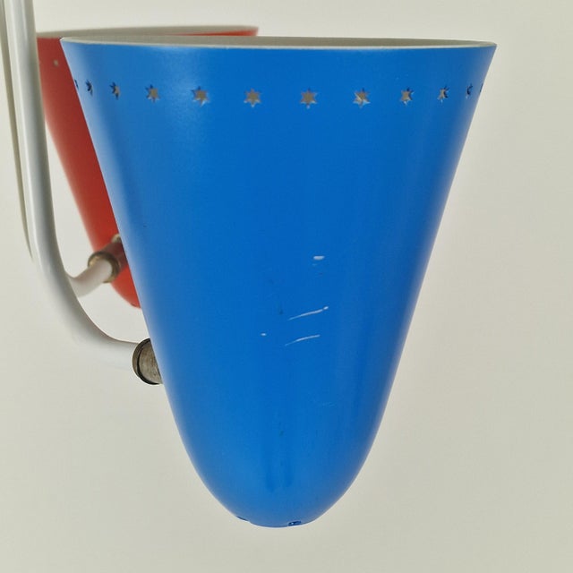 Mid-Century Zonneserie Three-Light Pendant attributed to H. Busquet for Hala Zeist, 1950s For Sale - Image 14 of 16