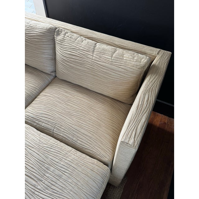 Petite Even Arm Sette With Ottoman For Sale In Philadelphia - Image 6 of 12