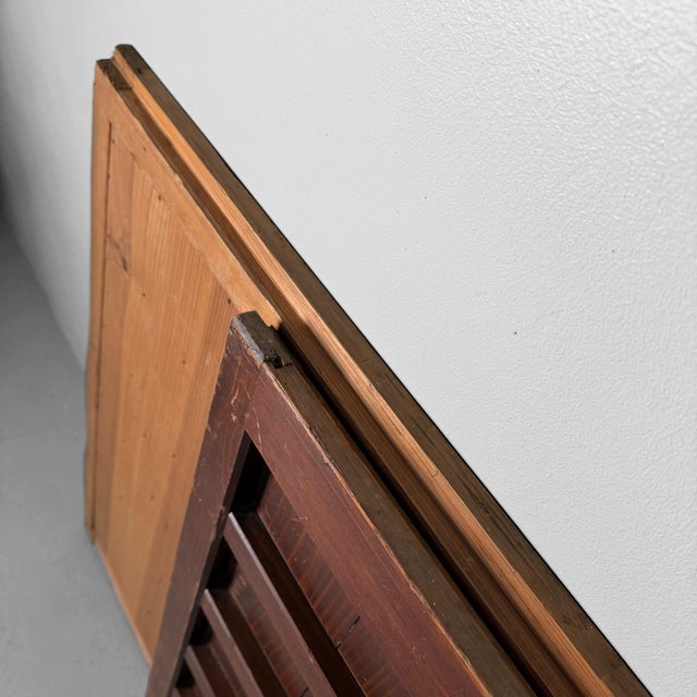 Antique Japanese Wooden Wall or Door Panels, 1890s, Set of 2 For Sale - Image 9 of 11