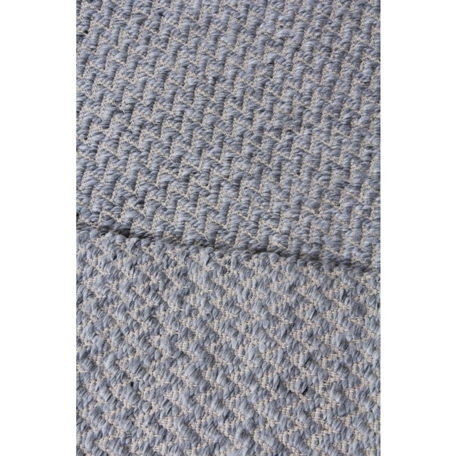 Dark Gray Witten Flatweave Polyester/Cotton Dark Gray Rug-10'x14" For Sale - Image 8 of 10