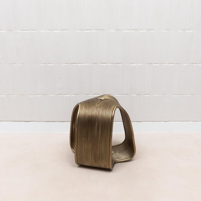 Brass Rods Stool by R&y Augousti For Sale In Los Angeles - Image 6 of 11