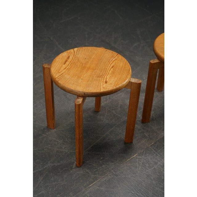 Gold Modernist Stool, Sweden, 1950s For Sale - Image 8 of 16
