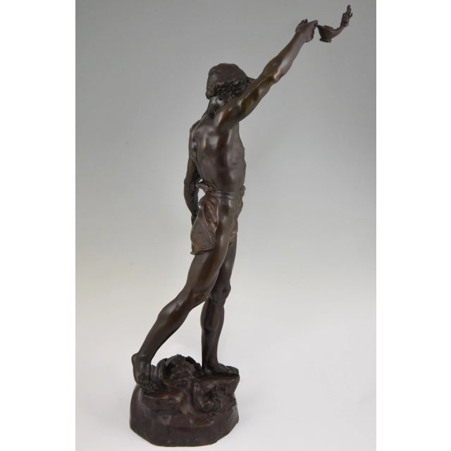 Marcel Debut, Sculpture of Aladdin and the Magic Lamp, Bronze For Sale - Image 3 of 12