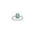 Green Natural Emerald Bezel Set Solitaire Ring in 925 Sterling Silver - Size 6 For Sale - Image 8 of 12