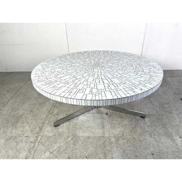 Vintage Ceramic Mosaic Coffee Table attributed to Heins Lilienthal, 1960s For Sale - Image 3 of 12