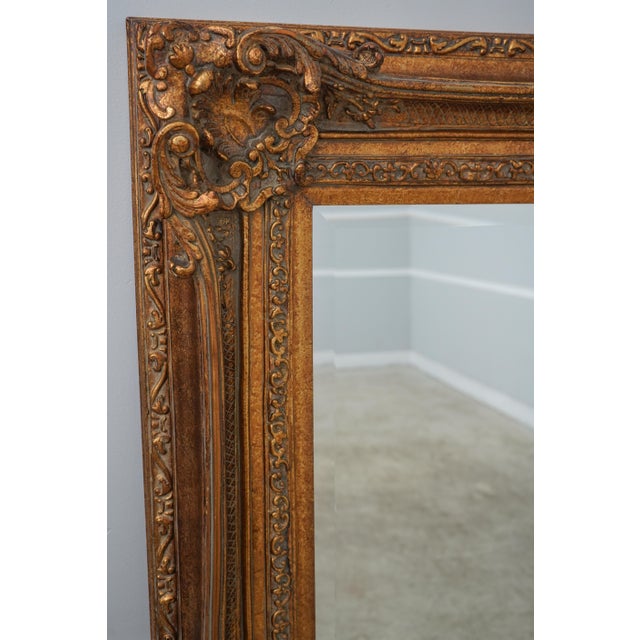 Large Gold Framed Rectangular Beveled Glass Mirror Chairish