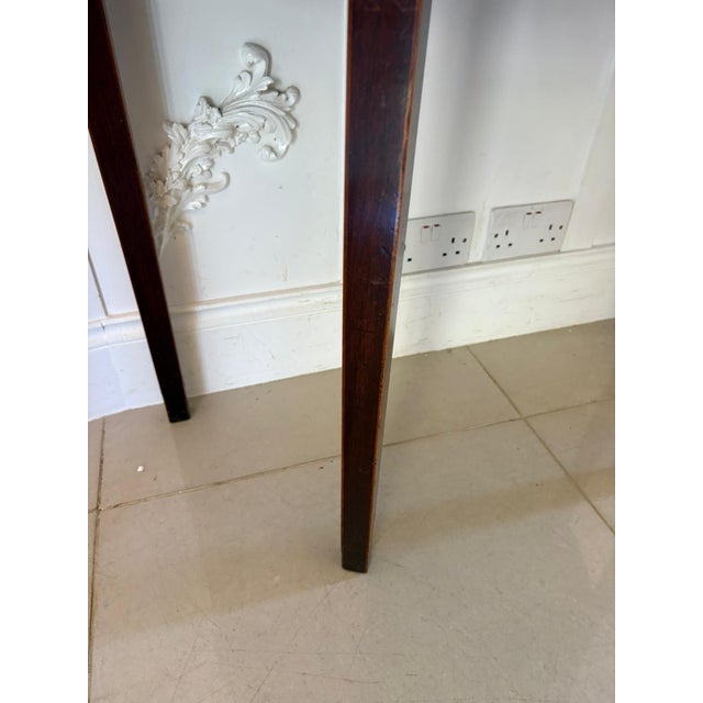 Antique George III Mahogany Inlaid Demi Lune Shaped Console Table, 1780 For Sale - Image 12 of 14