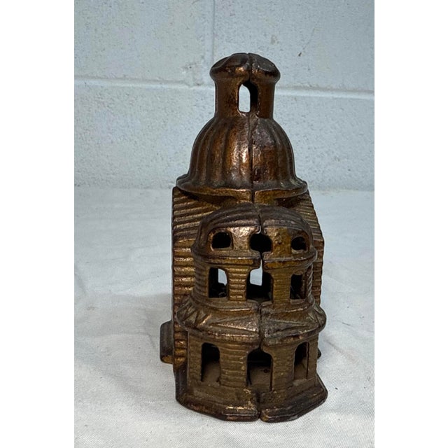 Paint Antique A. C. Williams Domed Mosque Palace Still Coin Bank Original Paint For Sale - Image 7 of 9