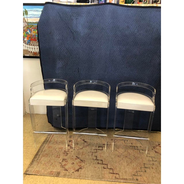 1970s Vintage Lucite Bar Stools Set of 3 Chairish