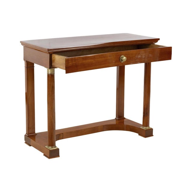 Traditional Empire Console Table in Cherry For Sale - Image 3 of 4