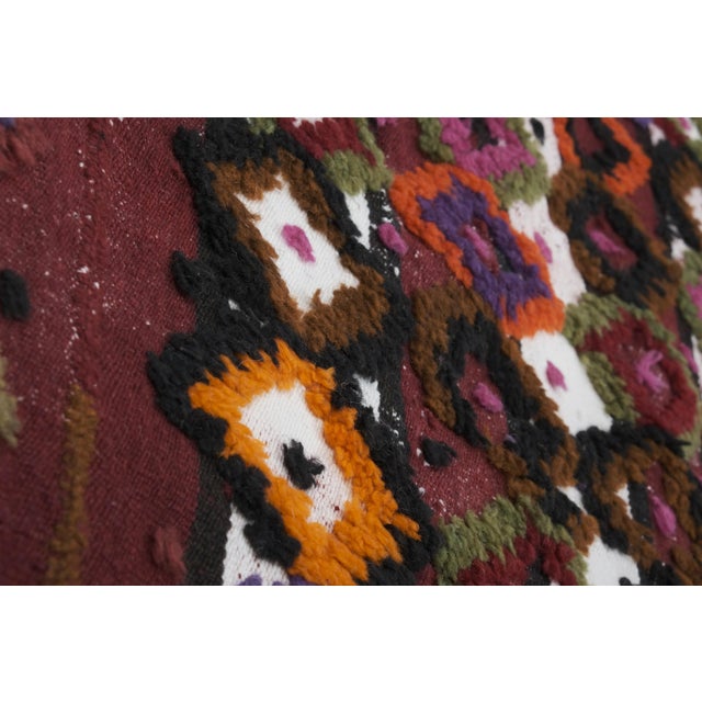 Textile Vintage Turkish Shaggy Tulu Kilim Rug 5'6''x7'1'' For Sale - Image 7 of 13