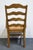 High End Vintage Solid Rubberwood Country French Ladderback Dining Arm Chair W. Rush Seat For Sale In Kansas City - Image 6 of 10