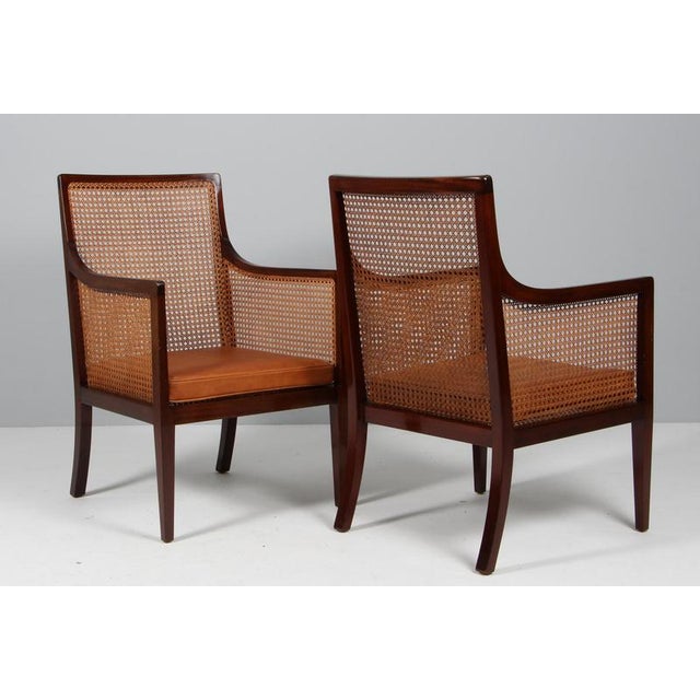 Vintage Chairs in Mahogany by Ole Wanscher, 1930s, Set of 2 For Sale - Image 9 of 11