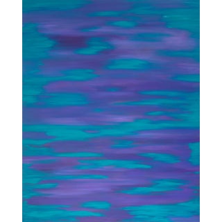 "Purple Sky Turquoise Clouds" Large Abstract Oil Painting by Simon Findlay For Sale