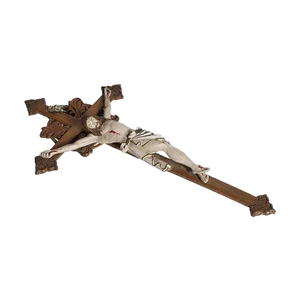 19th Century Italian Carved Wood Crucifix