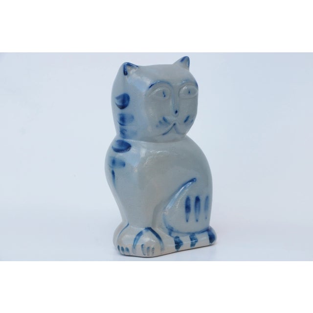 Eldreth Pottery Stoneware Cat Figure For Sale In Madison - Image 6 of 7