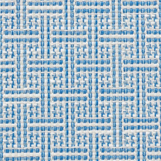Contemporary Schumacher Brickell Indoor & Outdoor Fabric in Blue For Sale - Image 3 of 3