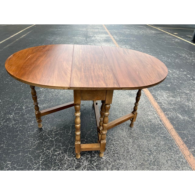 Vintage Drop Leaf Gate Leg Side Table For Sale - Image 9 of 10