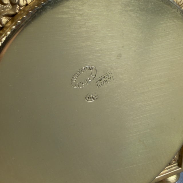 Gold Table Clock Collection Dart Gold-Plated Brass Glass Quartz, Italy For Sale - Image 8 of 11