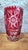 Large Cut Crystal Vase with Ruby ​​Red Overlay, Central Europe, 1950s For Sale - Image 10 of 10