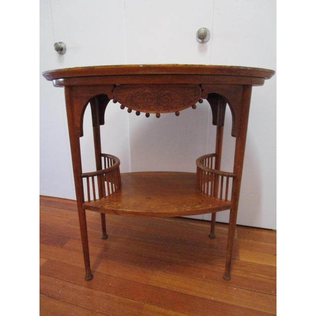 Late 19th Century Antique Aesthetic Movement Tiger Maple Occasional Table English, 19th Century For Sale - Image 5 of 5