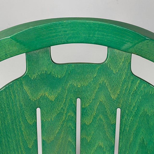 Green French Modern Argos Armchair in Pink Leather and Green Wood by Baumann, 1970s For Sale - Image 8 of 18