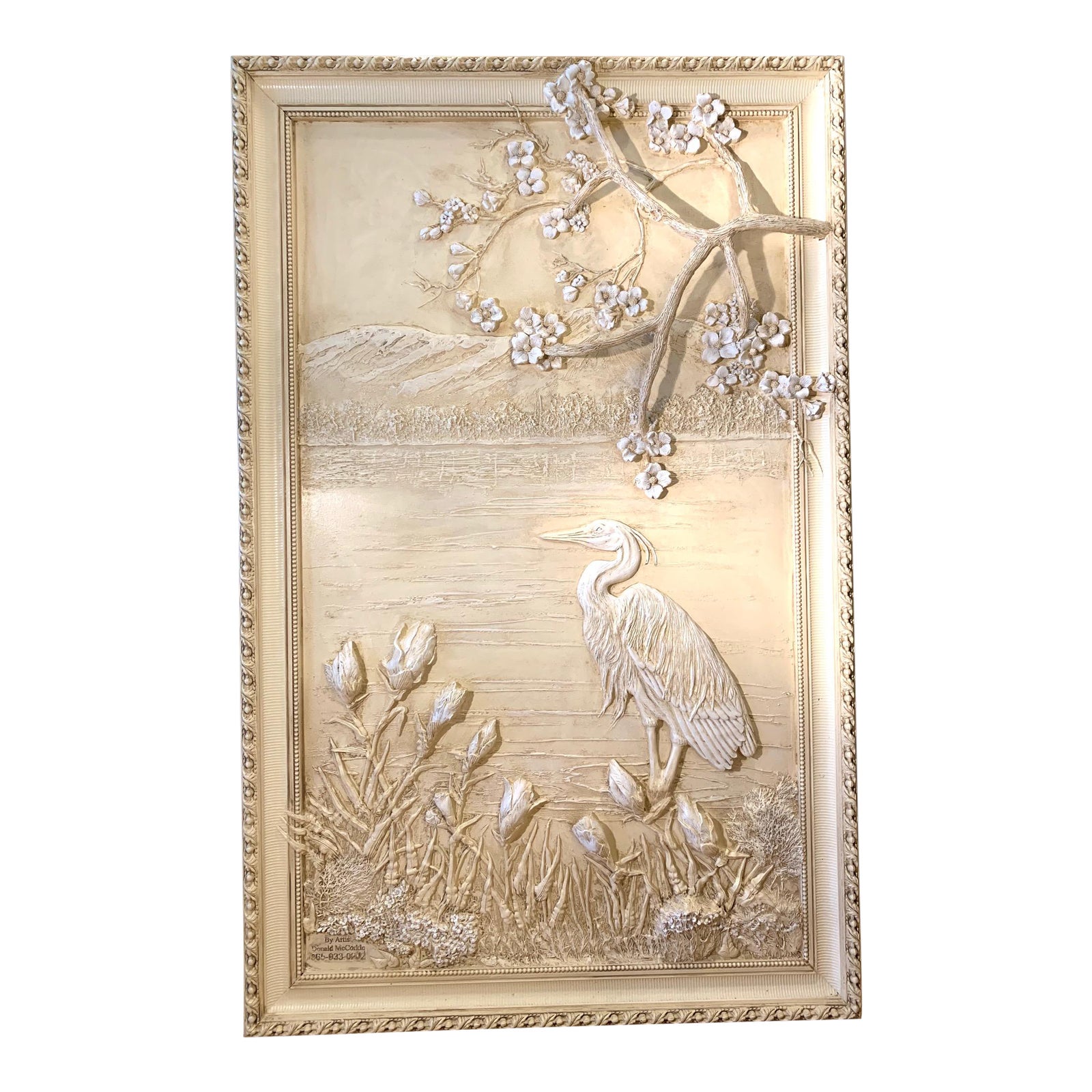 Original 3D Relief Plaster Wall Sculpture Chairish