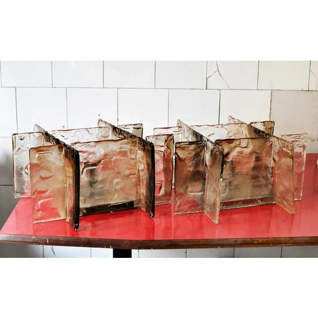 Mid-Century Modern Sconces by Carlo Nason for Mazzega, 1970s, Set of 2 For Sale - Image 3 of 5