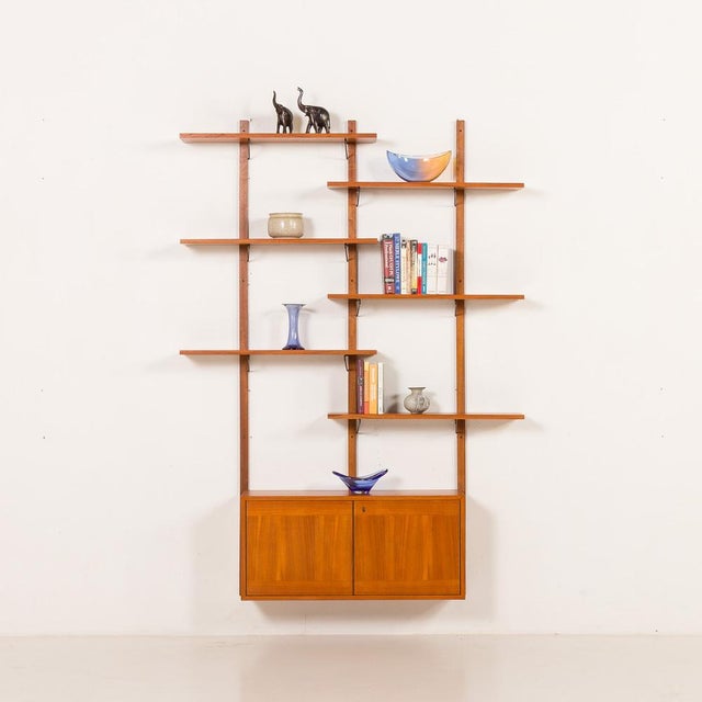 Mid-Century Scandinavian Teak Wall Unit, 1970s For Sale - Image 4 of 16