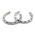 Metal 1990s John Hardy Estate Dot Flat Hoop Earrings 1.95" Sterling Silver, 2 pieces For Sale - Image 7 of 7