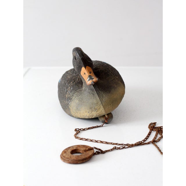 Vintage 1970s Victor Mallard Hen Duck Decoy With Weight For Sale - Image 9 of 14