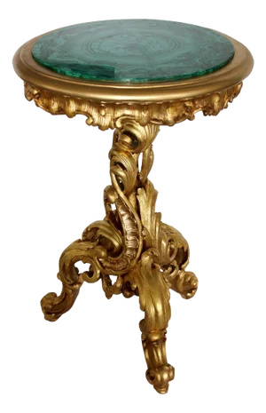 Rococo Table with Malachite Surface, 18th Century