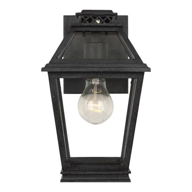 Chapman & Myers by Visual Comfort Studio Falmouth Extra Small Outdoor Wall Lantern, Slate Gray For Sale