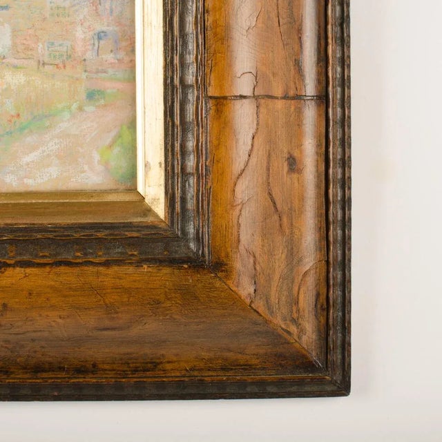 Paint Mid 20th Century "Country Cottage" Impressionist Style Landscape Oil Painting, Framed For Sale - Image 7 of 9