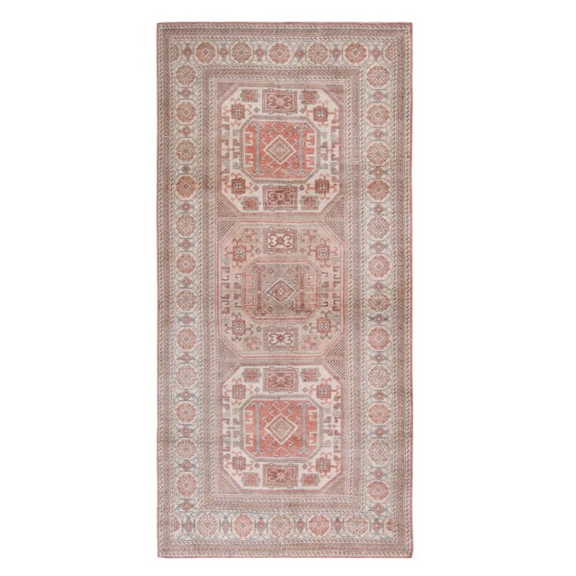1960s Vintage Turkish Kaisari Rug - 3′2″ × 6′9″ For Sale