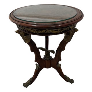 The Antique French Empire Side Table From 1920"s For Sale