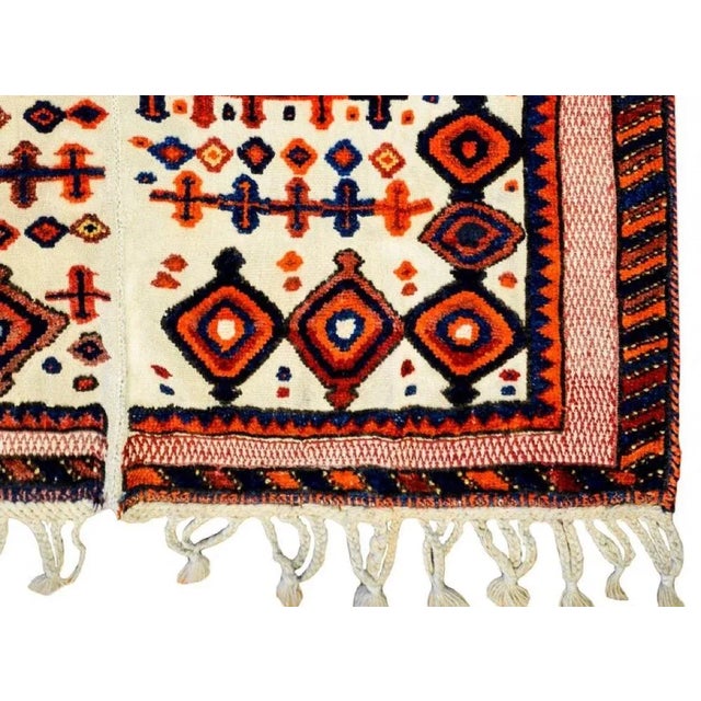Mid 19th Century Mid-20th Century Afshar Horse Blanket For Sale - Image 5 of 10