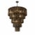 Mid-Century Modern Venini-Style Murano Glass Chandelier – Contemporary Square Tubes in Dark Fume For Sale - Image 3 of 8