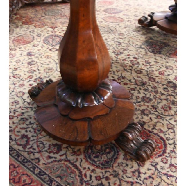 Regency Walnut Sofa Table with Tulip Legs, 1820 For Sale - Image 5 of 7