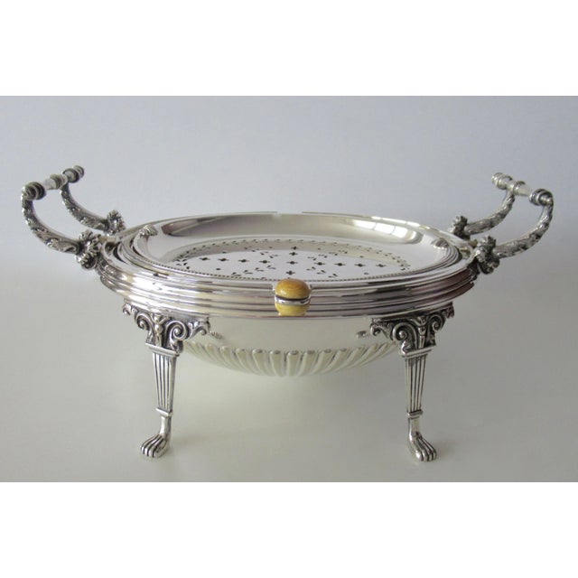 Victorian Vintage C.1890's-1920's English Victorian Era Silverplate Domed, Rollover Footed Serving Piece by W. M. S. & Sons, Ltd. For Sale - Image 3 of 13
