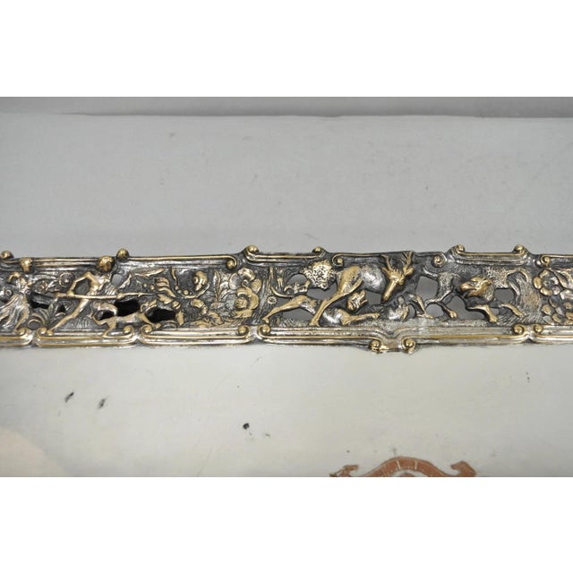 Late 19th Century French Renaissance Bacchanal Scene Silver Plated Bacchus Figural Platter Tray For Sale - Image 13 of 18