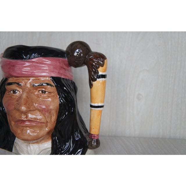 1980s English Royal Doulton Geronimo Apache Indian Leader Character Toby Jug For Sale - Image 11 of 14